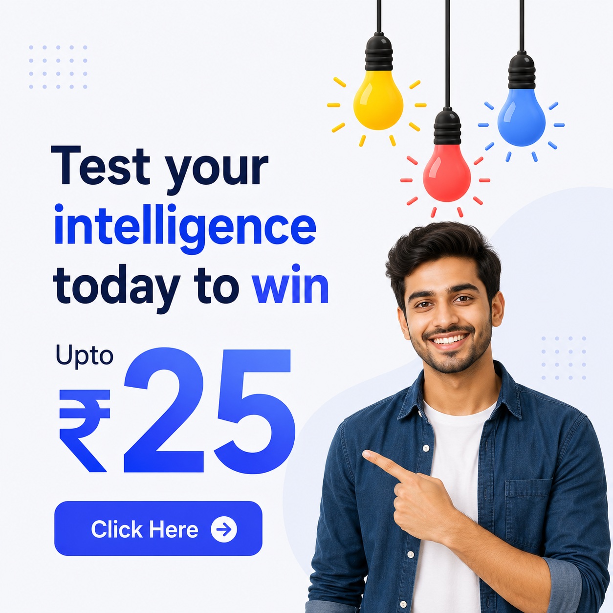 Test your intelligence today to win up to ₹25